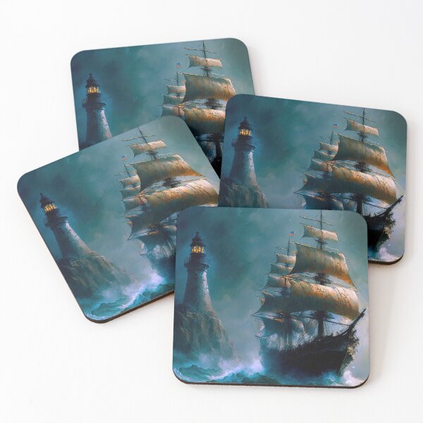 Item preview, An Ancient Galleon in a stormy sea designed and sold by AM FineArtPrints.