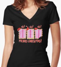 Iced VoVo - VO VO VO! Merry Christmas! Women's Fitted V-Neck T-Shirt