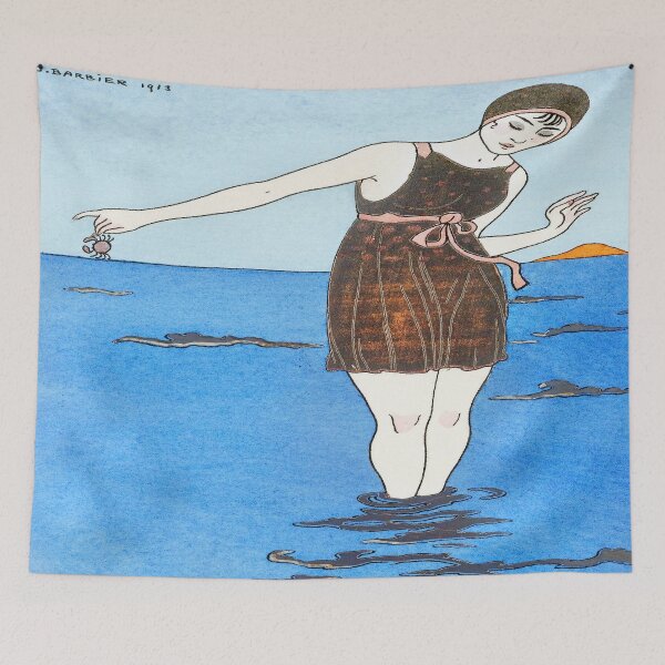 Artikelvorschau, Kostüme Parisiens Modeillustration von George Barbier, Barbier Art Deco, Art Deco Mode, Vintage Art Deco, entworfen und verkauft von Tamas Das.
