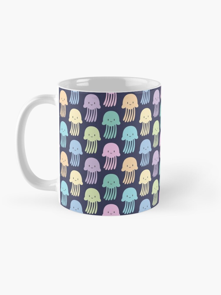 Thumbnail 3 of 6, Coffee Mug, Cute colorful jellyfishes designed and sold by petitspixels.