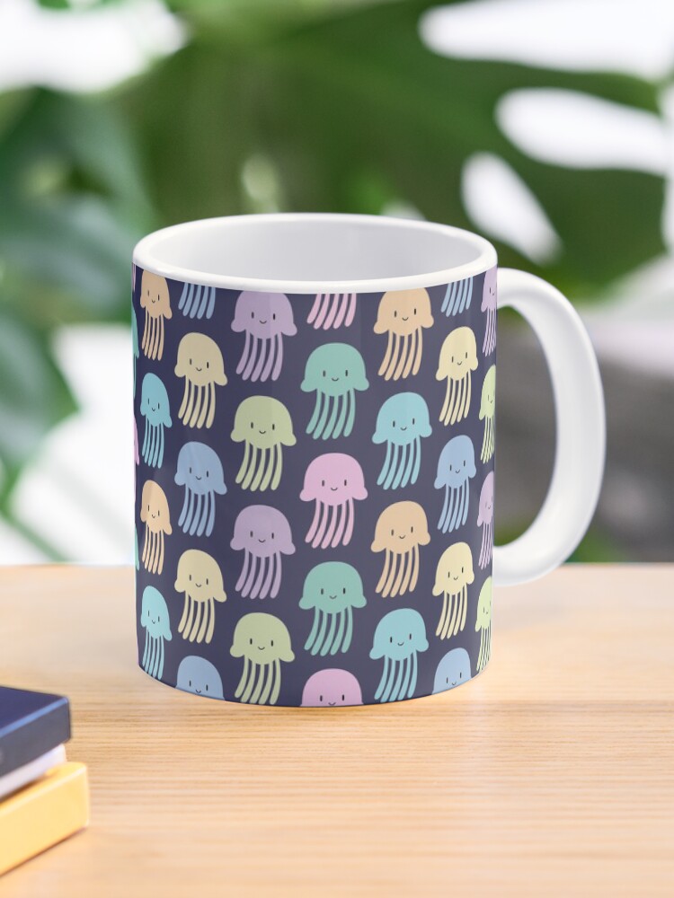Thumbnail 1 of 6, Coffee Mug, Cute colorful jellyfishes designed and sold by petitspixels.