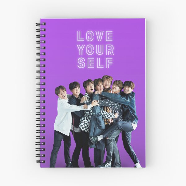 Aperçu de l'œuvre BTS Love Yourself Photo de groupe en violet créée et vendue par shopnojams.