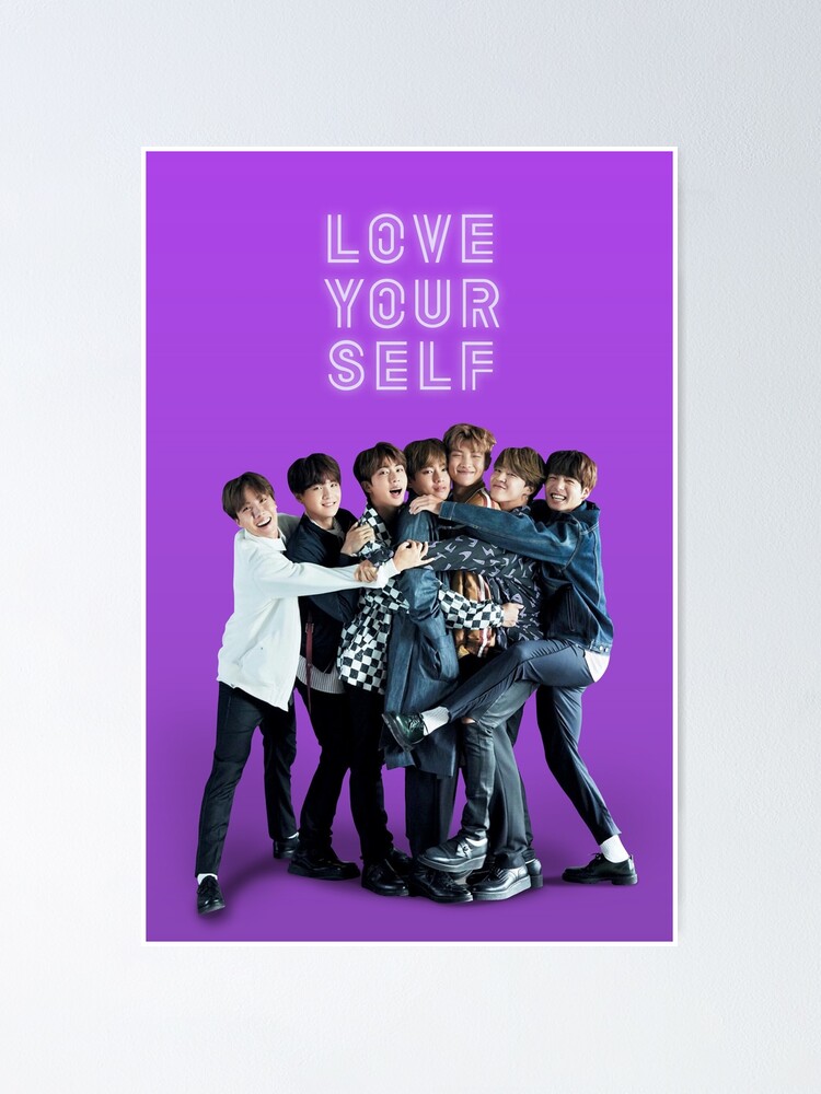 BTS Love Yourself Group Photo in Purple