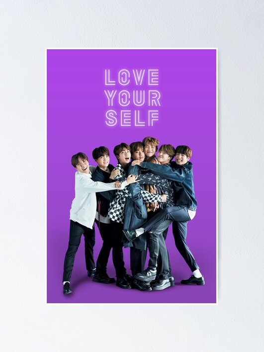 BTS Love Yourself Group Photo in Purple