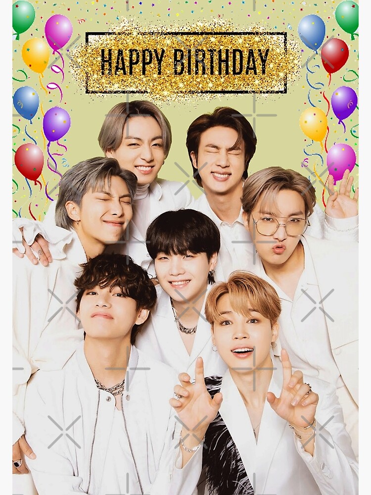 Happy Birthday' BTS - 12" Greeting Card for Sale by Niyuha