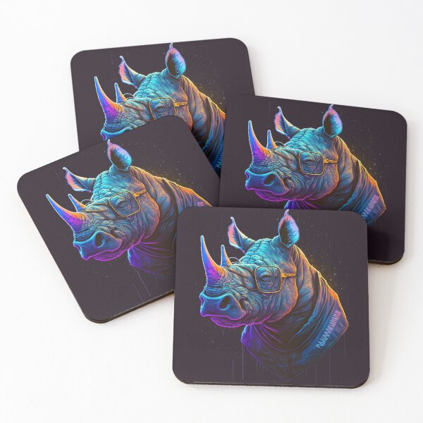 Item preview, Retrowave Rhino designed and sold by Abili-Tees.