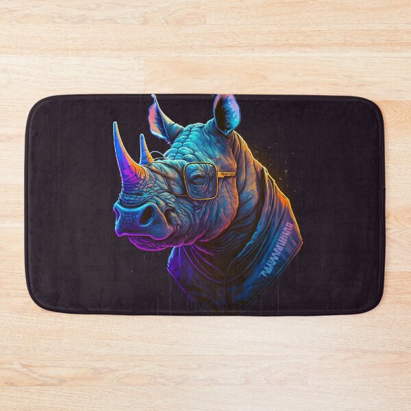 Artikelvorschau, Retrowave Rhino entworfen und verkauft von Abili-Tees.
