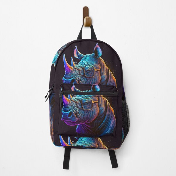 Artikelvorschau, Retrowave Rhino entworfen und verkauft von Abili-Tees.