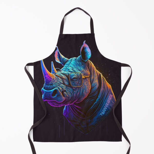 Artikelvorschau, Retrowave Rhino entworfen und verkauft von Abili-Tees.
