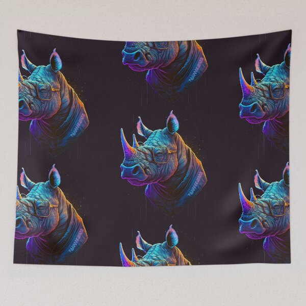 Item preview, Retrowave Rhino designed and sold by Abili-Tees.