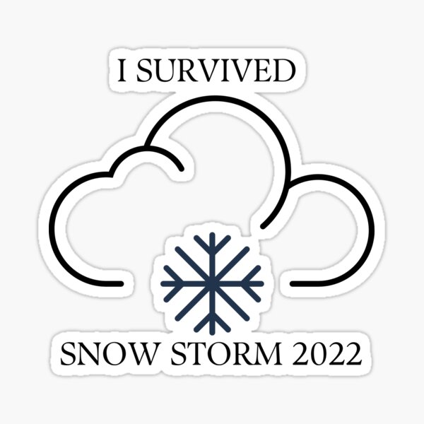 I survived snow strom 2022 Sticker