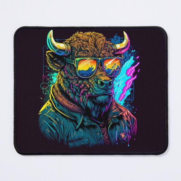 Item preview, Retrowave Bison designed and sold by Abili-Tees.