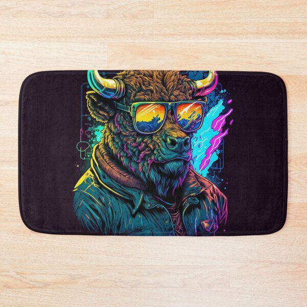 Artikelvorschau, Retrowave Bison entworfen und verkauft von Abili-Tees.