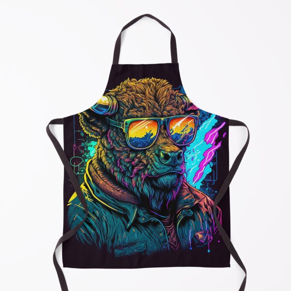Artikelvorschau, Retrowave Bison entworfen und verkauft von Abili-Tees.