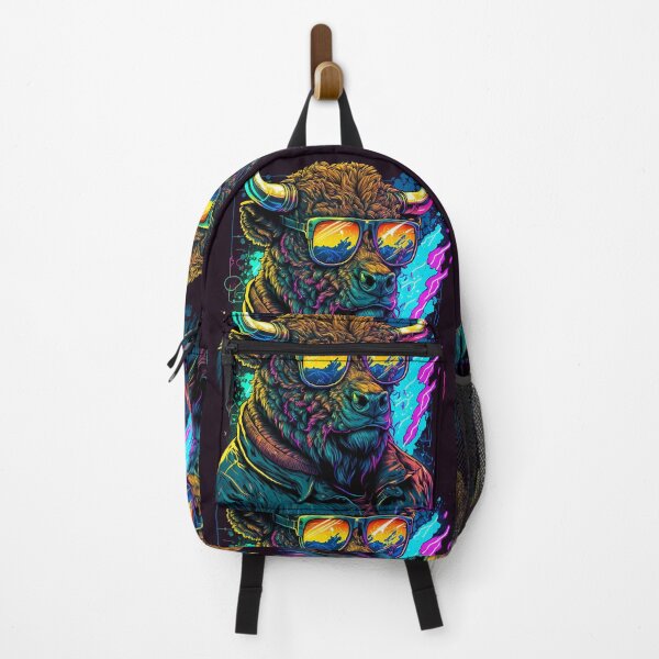 Artikelvorschau, Retrowave Bison entworfen und verkauft von Abili-Tees.