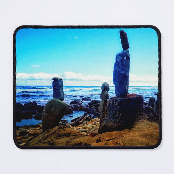 Item preview, Beach Rocks Towers Ocean Watchers on Rocky Beach in South Africa 3 of 4 designed and sold by Beachy.