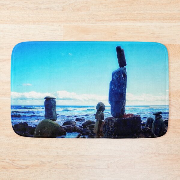Item preview, Beach Rocks Towers Ocean Watchers on Rocky Beach in South Africa 3 of 4 designed and sold by Beachy.