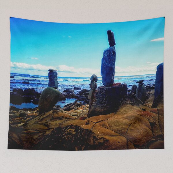 Item preview, Beach Rocks Towers Ocean Watchers on Rocky Beach in South Africa 3 of 4 designed and sold by Beachy.