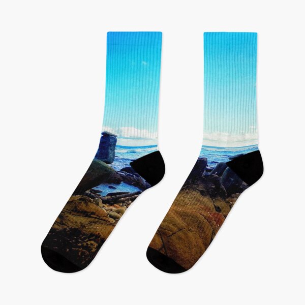 Item preview, Beach Rocks Towers Ocean Watchers on Rocky Beach in South Africa 3 of 4 designed and sold by Beachy.