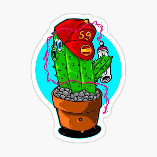 Street Art Cactus Sticker