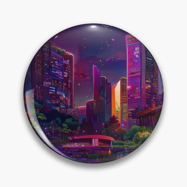Item preview, NEON CITY X NATURE LANDSCAPE  designed and sold by lifestylein.