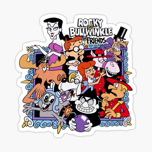 Artikel-Vorschau von Hommage an Jay Ward Cartoons Rocky und Bullwinkle mit Freunden, designt und verkauft von RippinFashion.