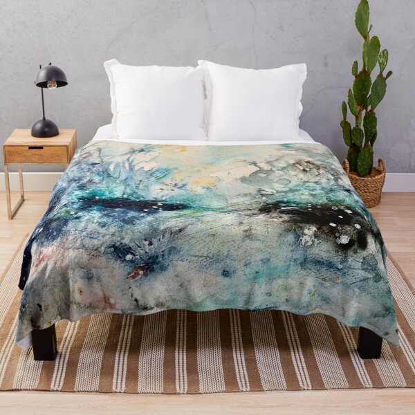 Item preview, Watercolor abstract Winter Landscape designed and sold by KatasArt.
