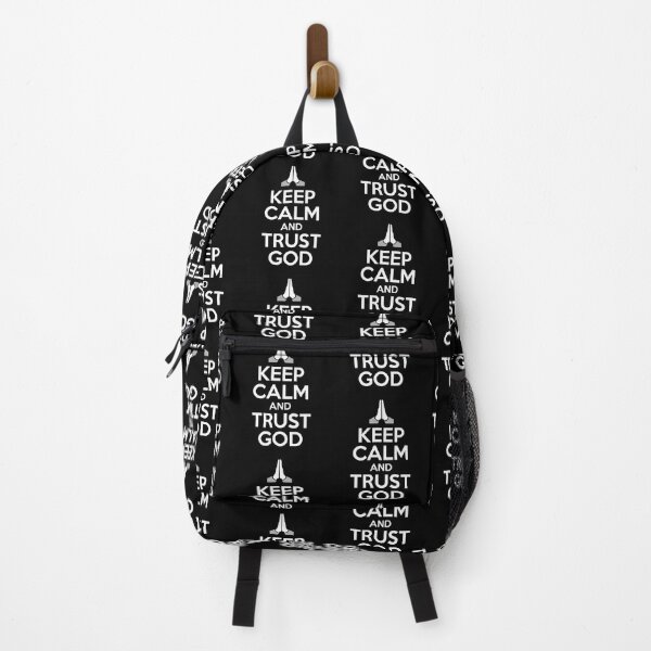 Item preview, Keep Calm And Trust God Pray Hands White Text designed and sold by bolkibox.