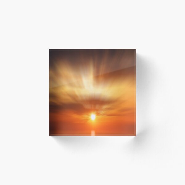 A golden dawn Acrylic Block