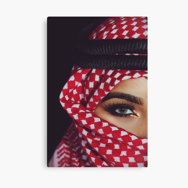 Arabic Woman Blue Eyes Canvas Print By Aniirov Redbubble