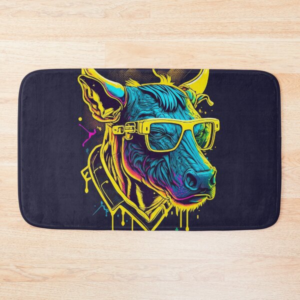 Artikelvorschau, Retrowave Bull entworfen und verkauft von Abili-Tees.