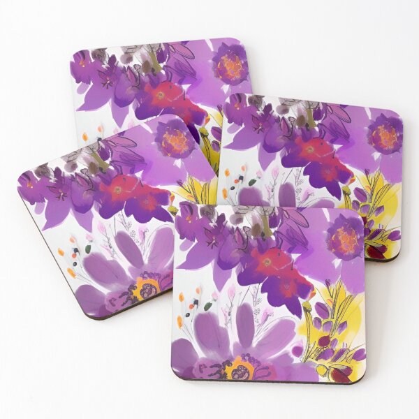 Artikelvorschau, Violette und gelbe Blüten mit hohem Kontrast entworfen und verkauft von Onlyjamie.
