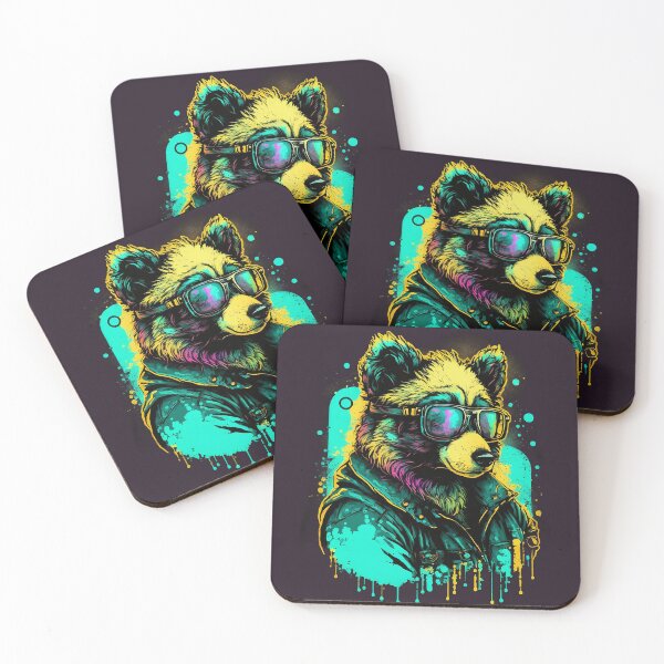 Item preview, Retrowave Bear designed and sold by Abili-Tees.