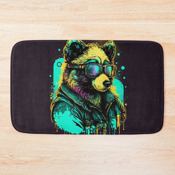 Artikelvorschau, Retrowave-Bär entworfen und verkauft von Abili-Tees.