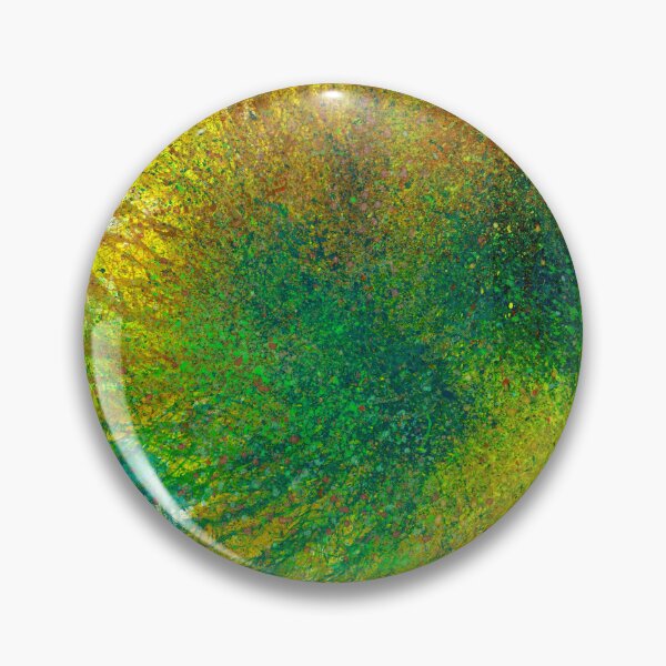Item preview, Moments Of The Divine Enlightenment #691 Bold Unique Vibrant New Age 5D Original Hand-painted OOAK Abstract Painting Detail 1 In Teal Green Yellow Brown Bronze Copper Jewel Tones Nebula Galactic Art designed and sold by Rainbow Artist Orlando L.