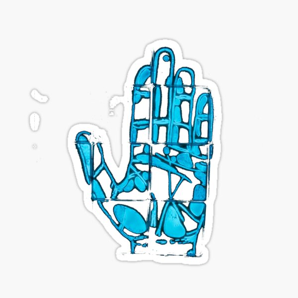 Glowing Bacterial Art - Hand Sticker