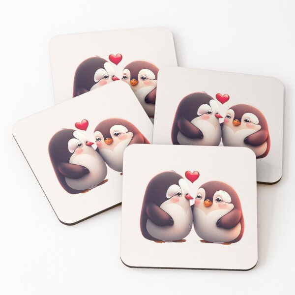 Item preview, Penguins In Love Winter Seasonal Sticker Valentines Christmas designed and sold by Jozzabazza.
