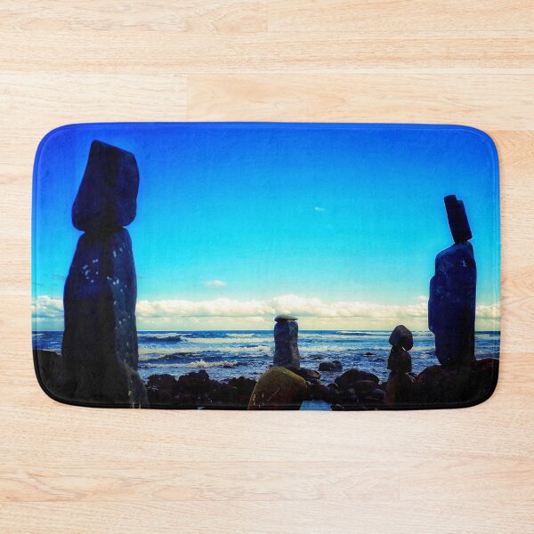 Item preview, Beach Rocks Towers Ocean Watchers on Rocky Beach in South Africa 4 of 4 designed and sold by Beachy.