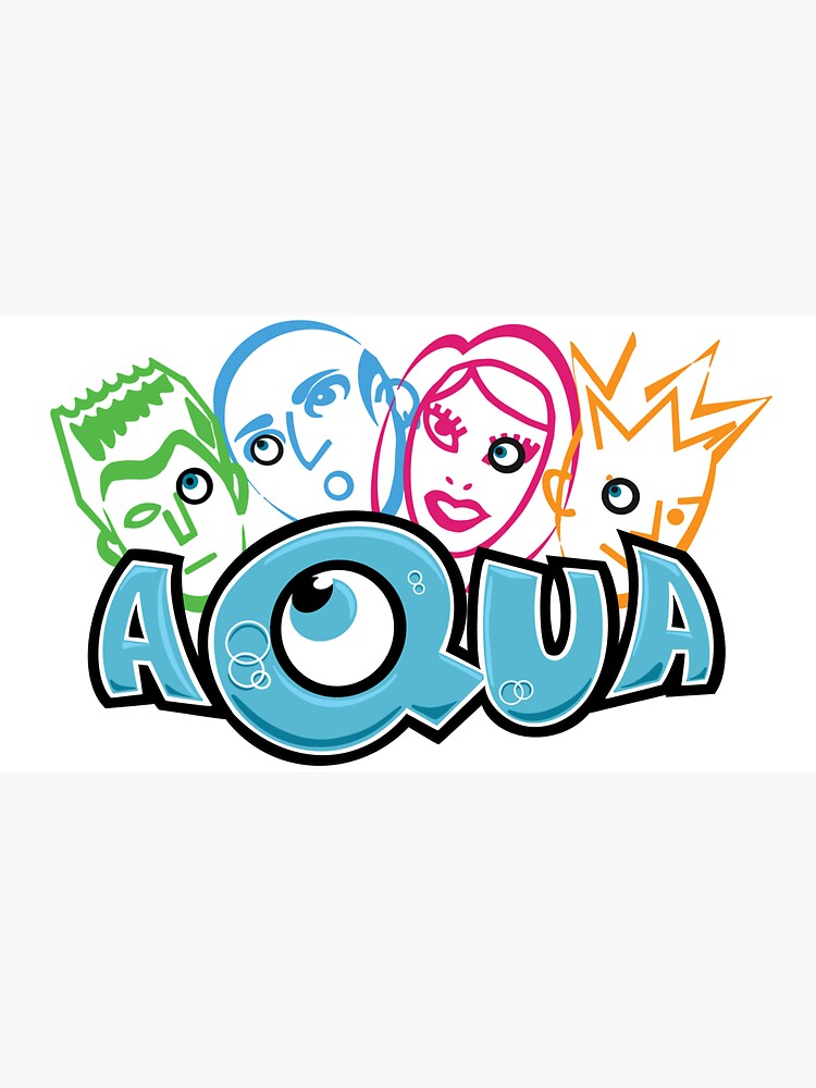 Aqua Cartoon Heads by bubblegumdancer