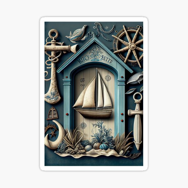 Item preview, Sea and Beach Theme Print designed and sold by Fitbys.