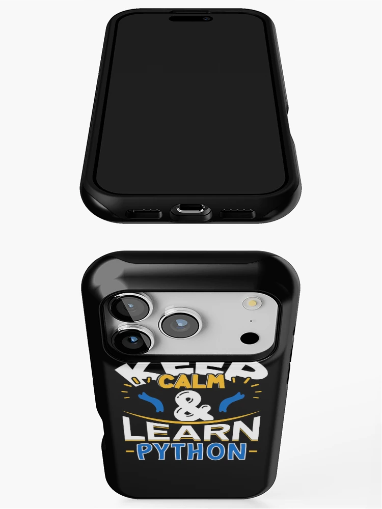 Thumbnail 3 of 4, iPhone Case, Python Programming Keep Calm and Learn Python designed and sold by MadPanda.