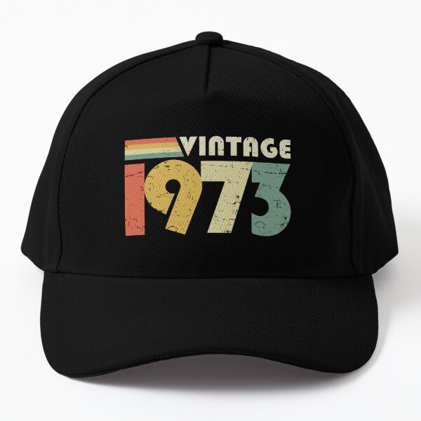 Vintage 1973, 50th Birthday Gift Distressed Design Baseball Cap