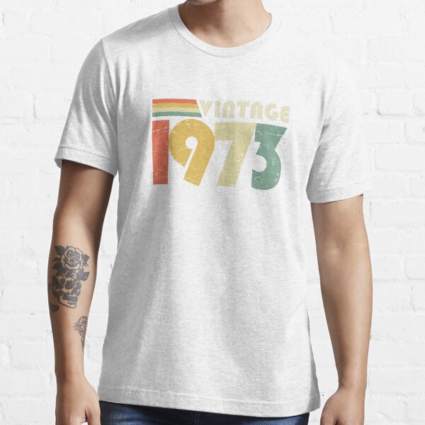 Vintage 1973, 50th Birthday Gift Distressed Design Essential T-Shirt