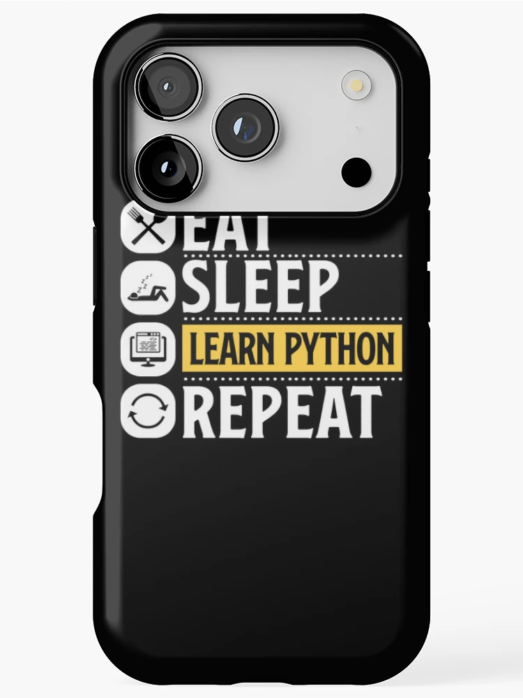 Thumbnail 1 of 4, iPhone Case, Python Programming Eat Sleep Learn Python Repeat designed and sold by MadPanda.