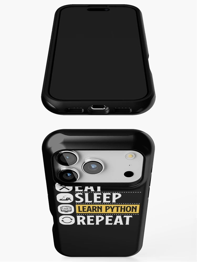 Thumbnail 3 of 4, iPhone Case, Python Programming Eat Sleep Learn Python Repeat designed and sold by MadPanda.
