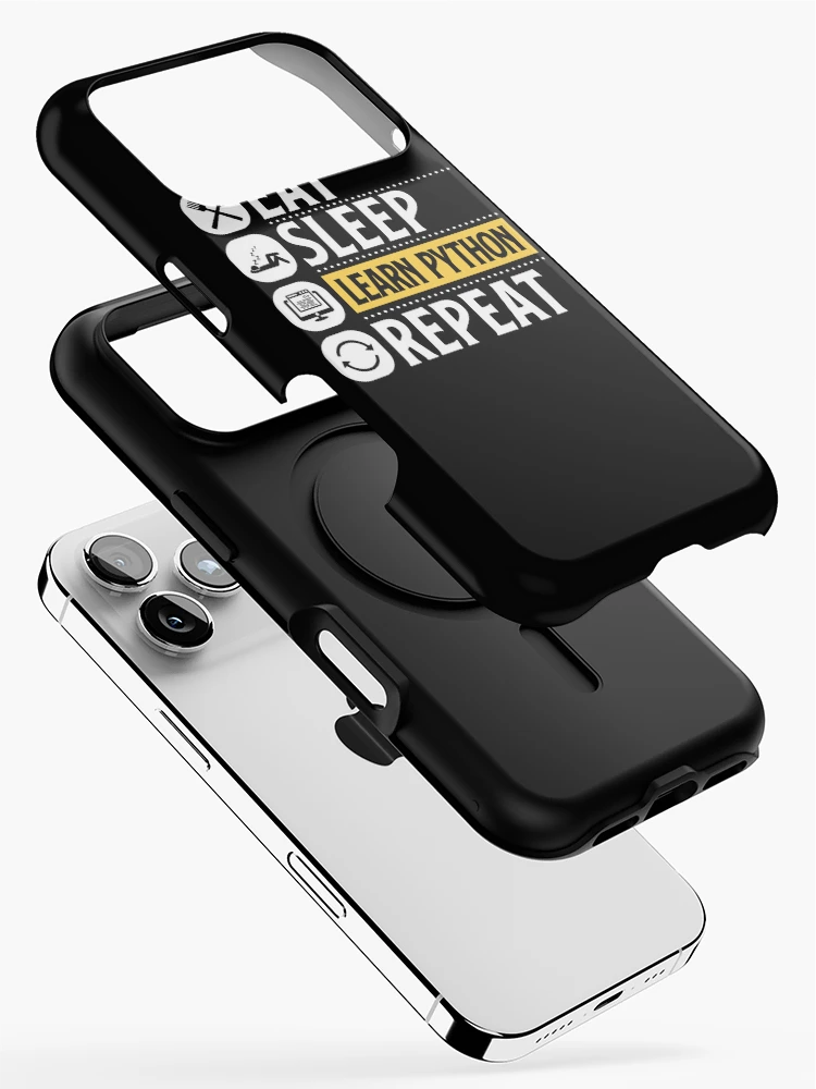 Thumbnail 2 of 4, iPhone Case, Python Programming Eat Sleep Learn Python Repeat designed and sold by MadPanda.