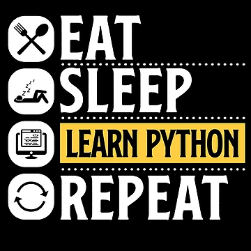 Artwork thumbnail, Python Programming Eat Sleep Learn Python Repeat by MadPanda