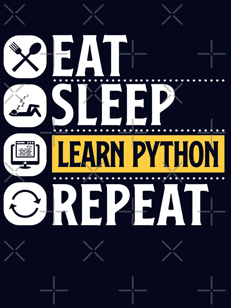 Thumbnail 7 of 7, Essential T-Shirt, Python Programming Eat Sleep Learn Python Repeat designed and sold by MadPanda.