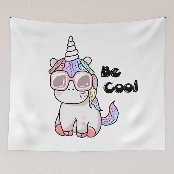 Item preview, Cute rainbow hair unicorn  designed and sold by Loveartse.