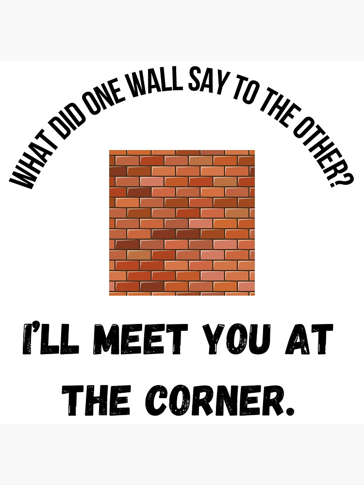 "Funny dad joke Funny shirt What did one wall say to the other? I